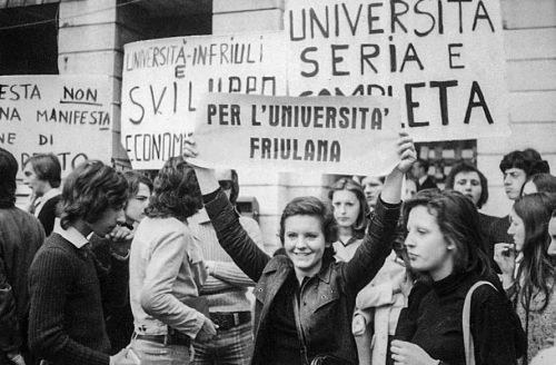 Studenti manifestano per chiedere una università in Friuli