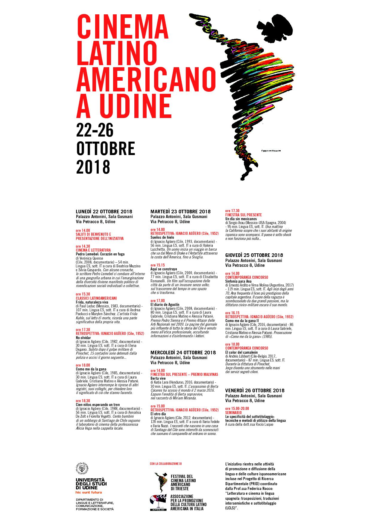 Cinema latino americano a Udine, 22-26/10/2018