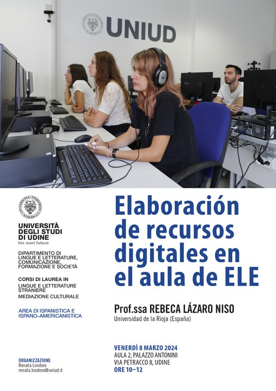 Conferenza su strumenti informatici e didattica della lingua spagnola - venerdì 8 marzo 2024