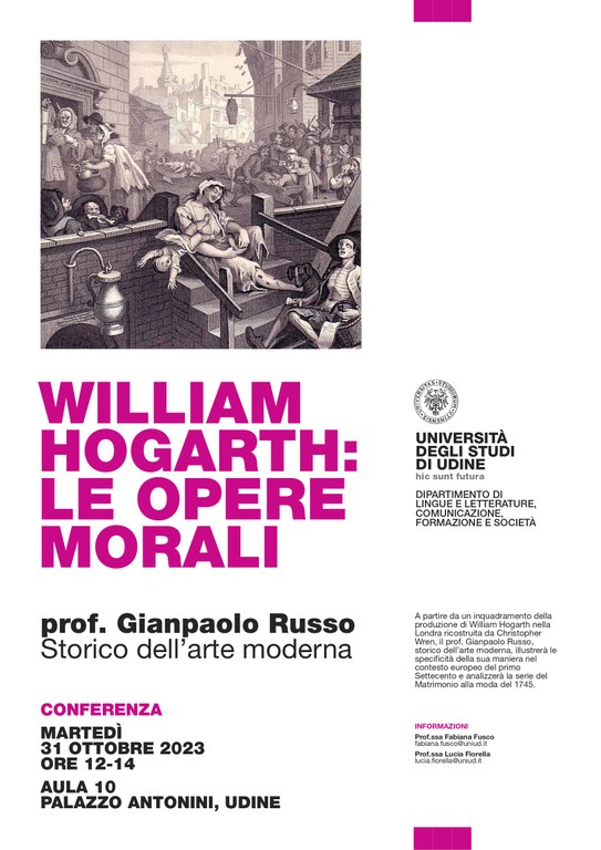 Invito alla conferenza - William Hogarth: Le opere morali