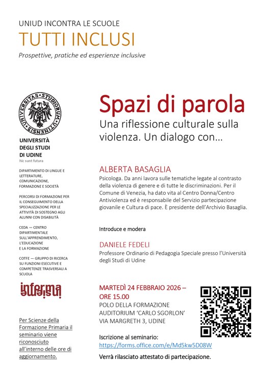 Seminario: Spazi di parola - Una riflessione culturale sulla violenza. Un dialogo con... Alberta Basaglia