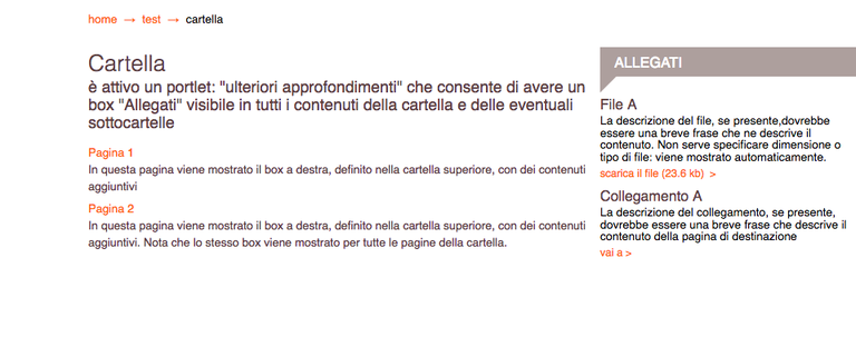 Ulteriori Approfondimenti: screenshot cartella principale