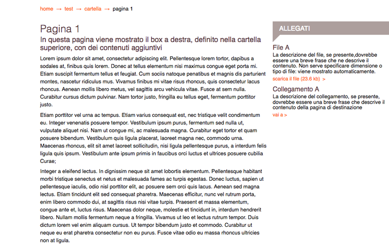 Ulteriori Approfondimenti: screenshot pagina 1