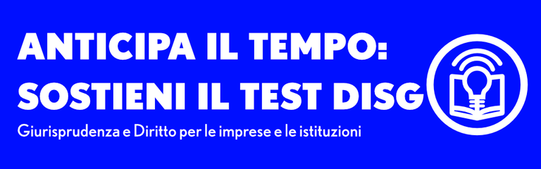 ISCRIZIONE TEST Anticipa il tempo: sostieni il test per scienze giuridiche